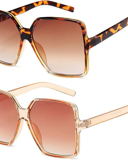 Dollger Oversized Square Sunglasses for Women Big Large Wide Fashion Shades for Men UV Protection Unisex