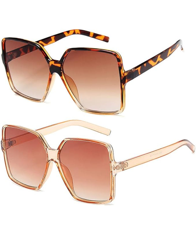 Dollger Oversized Square Sunglasses for Women Big Large Wide Fashion Shades for Men UV Protection Unisex