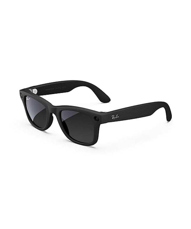 Ray-Ban Meta (Gen 1), Wayfarer, Matte Black | Smart AI Glasses for Men, Women — 12 MP Camera, Open-Ear Speakers, Video Recording, Bluetooth — Polarized Gradient Graphite Lenses — Wearable Technology