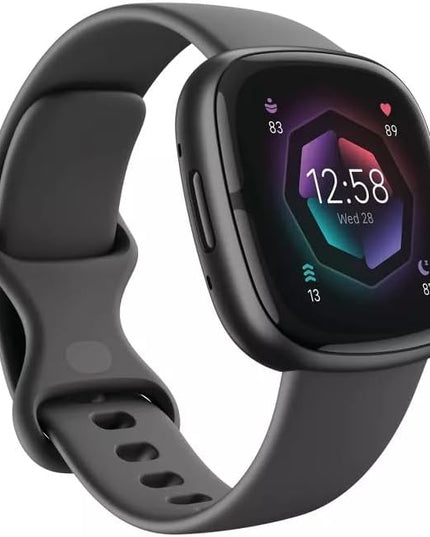 Fitbit Sense 2 Advanced Health and Fitness Smartwatch with Tools to Manage Stress and Sleep, ECG App, SpO2, 24/7 Heart Rate and GPS, Shadow Grey/Graphite, One Size (S & L Bands Included)