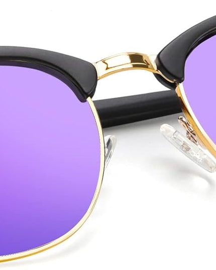 KALIYADI Polarized Sunglasses for Men and Women Semi-Rimless Frame Driving Sun glasses UV Blocking