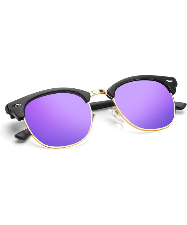 KALIYADI Polarized Sunglasses for Men and Women Semi-Rimless Frame Driving Sun glasses UV Blocking