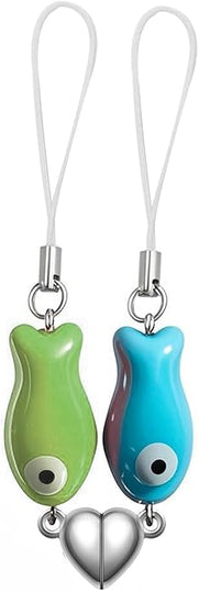 Agromusk Matching Phone Charms,Cute Ceramic Fish Matchaing Keychains Heart Strap Matching Couples Stuff Valentines Day Gifts