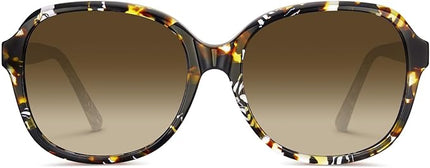 CARFIA Acetate Oversized Square Polarized Sunglasses for Women UV Protection Retro Trendy Big Shades