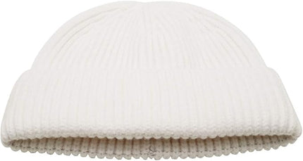 MaxNova Knit Cuff Short Fisherman Beanie for Men Women Warm Hats