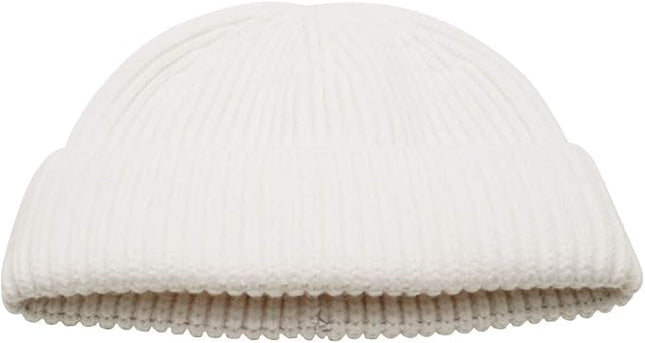 MaxNova Knit Cuff Short Fisherman Beanie for Men Women Warm Hats