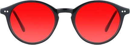 TIJN Blue Light Blocking Glasses Men Women Vintage Thick Round Rim Frame Eyeglasses
