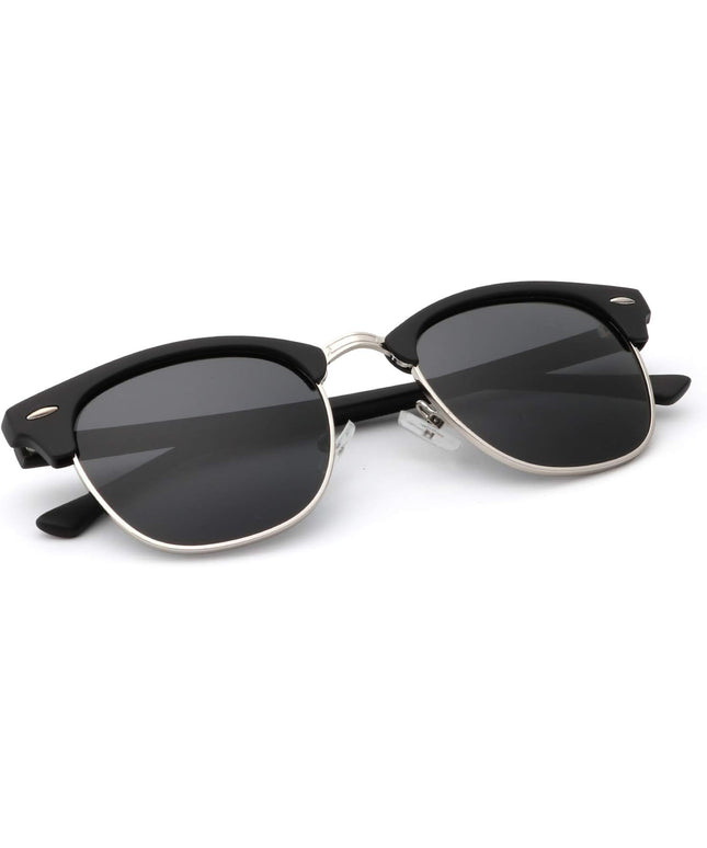 KALIYADI Polarized Sunglasses for Men and Women Semi-Rimless Frame Driving Sun glasses UV Blocking