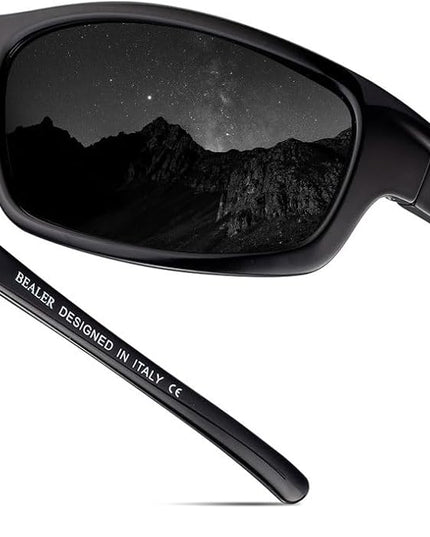 BEALER Polarized Sports Sunglasses for Men Lightweight TR90 Frame Sun Glasses Driving Cycling Fishing UV Protection Shades