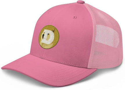 Dogecoin Crypto Embroidered Logo Trucker Cap