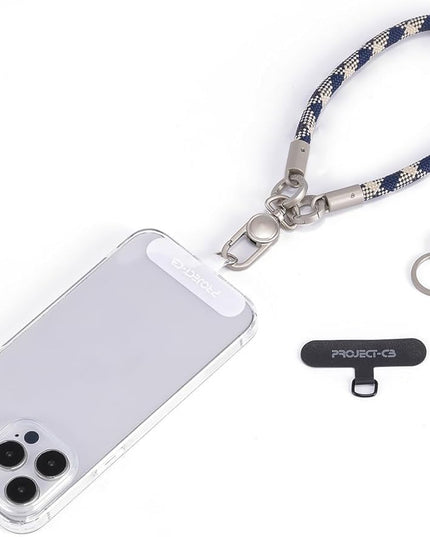 project-cb Phone Wrist Strap×1,Phone Tether Tab×2,Phone Wristlet,Phone Lanyard Wrist Strap,Key Holder,KeyChain,Key Ring×2(Titanblue-S)