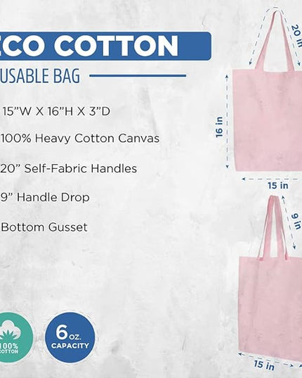 shop4ever Personalized Custom Design Your Own Eco Cotton Tote Reusable Shopping Bag Customizable Gift