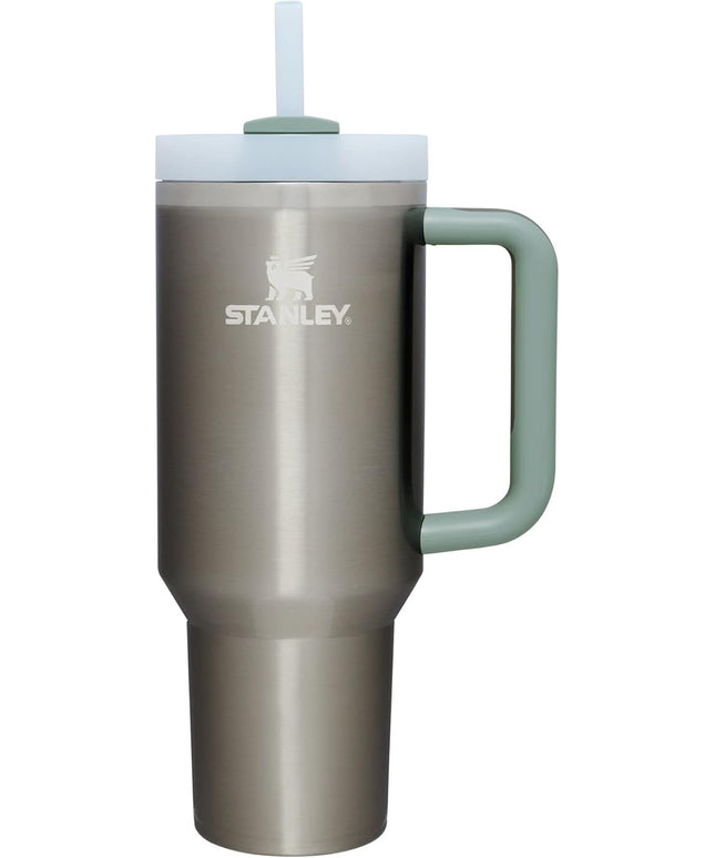 STANLEY Quencher H2.0 Tumbler with Handle and Straw 40 oz | Flowstate 3-Position Lid | Cup Holder Compatible for Travel | Insulated Stainless Steel Cup | BPA-Free | Stainless Steel Shale