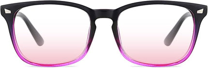 TIJN Blue Light Blocking Glasses for Women Men Clear Frame Square Nerd Eyeglasses Anti Blue Ray Computer Screen Glasses