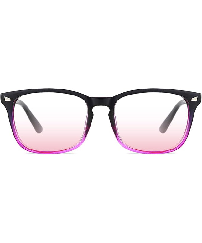 TIJN Blue Light Blocking Glasses for Women Men Clear Frame Square Nerd Eyeglasses Anti Blue Ray Computer Screen Glasses