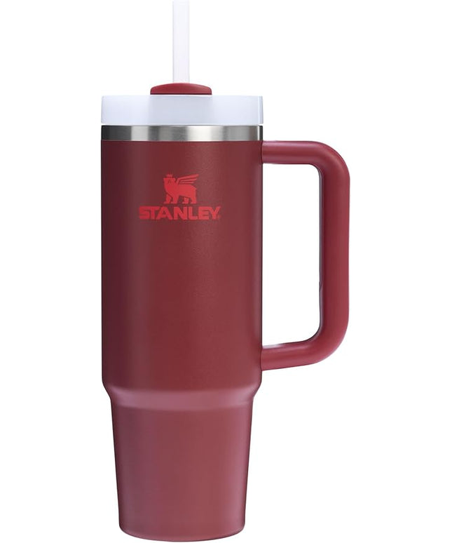STANLEY Quencher H2.0 Tumbler with Handle and Straw 30 oz | Flowstate 3-Position Lid | Cup Holder Compatible for Travel | Insulated Stainless Steel Cup | BPA-Free | Cranberry
