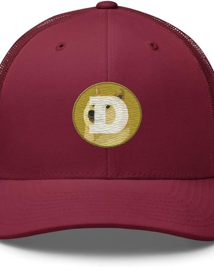 Dogecoin Crypto Embroidered Logo Trucker Cap