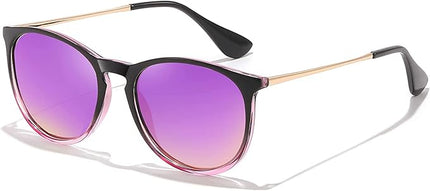 CHBP Polarized Sunglasses for Women Men - Trendy 2025 Vintage Classic Retro Round Mirrored Lens Designer Style