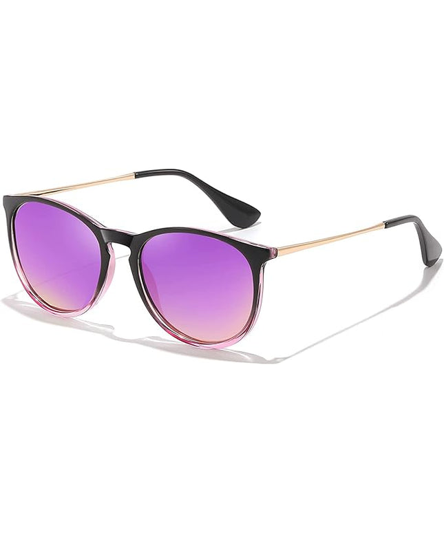 CHBP Polarized Sunglasses for Women Men - Trendy 2025 Vintage Classic Retro Round Mirrored Lens Designer Style