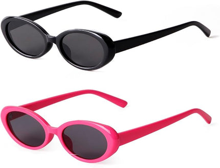 90s Sunglasses for Women Men Retro Small Oval Sunglasses