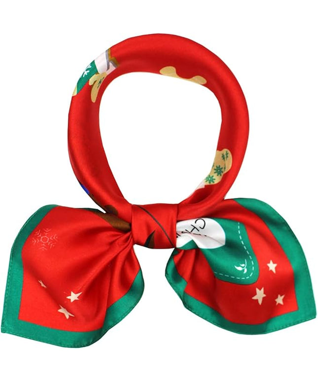 ANDANTINO 100% Real Mulberry Silk Scarf -21'' x 21''- Lightweight Neckerchief –Women Men Small Square Digital Printed Scarves
