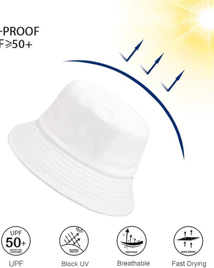 Wheebo 12 Pieces Bucket Hats for Women Summer Beach Fishmen Hat for Lady Adult Unisex Cotton Cap