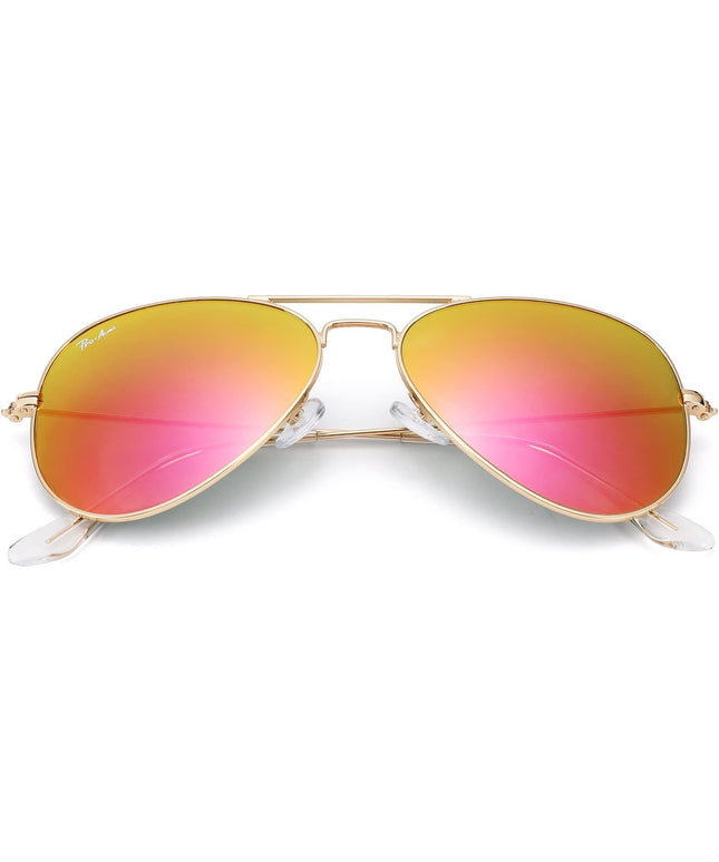 Pro Acme Classic Aviator Sunglasses for Women & Men Glass Lens Metal Frame UV400 Driver Sunglasses