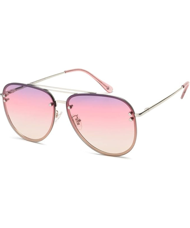 Trendy Oversized Aviator Sunglasses Womens, Retro Cute Big Shades Women's Fashion Sun Glasses UV Protection VF2203