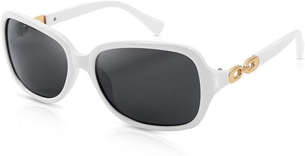FEISEDY Vintage Square Polarized Sunglasses for Women UV400 Travel Driving Fashion Arcuate Sunglasses B2526