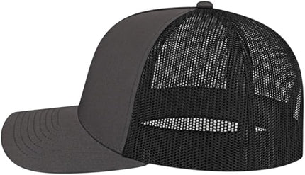 Cap America i3039 Classic 5 Panel Mid Profile Structured Trucker Mesh Back Cap w/ & Adjustable Snapback