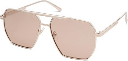 SOJOS Retro Oversized Square Polarized Sunglasses for Women Men Vintage Shades Classic Large Metal Sun Glasses