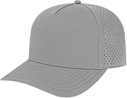 Cap America i8540 Premium Water-Resistant Perforated Medium Profile 5-Panel Cap w/UV Guard & Adjustable Snapback