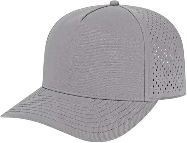 Cap America i8540 Premium Water-Resistant Perforated Medium Profile 5-Panel Cap w/UV Guard & Adjustable Snapback
