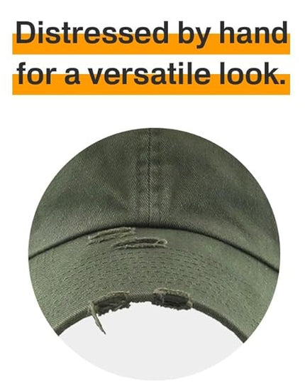 KBETHOS Vintage Washed Distressed Cotton Dad Hat Baseball Cap Adjustable Polo Trucker Unisex Style Headwear