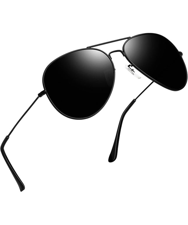 Joopin Polarized Metal Aviation Sunglasses Men, Classic Military Sun Glasses Women, Rectangle Shades UV400 Protection Costume