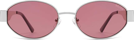 SOJOS Retro Oval Sunglasses for Women Trendy Classic Shades UV400 Protection SJ1256