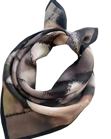 ANDANTINO 100% Real Mulberry Silk Scarf -21'' x 21''- Lightweight Neckerchief –Women Men Small Square Digital Printed Scarves