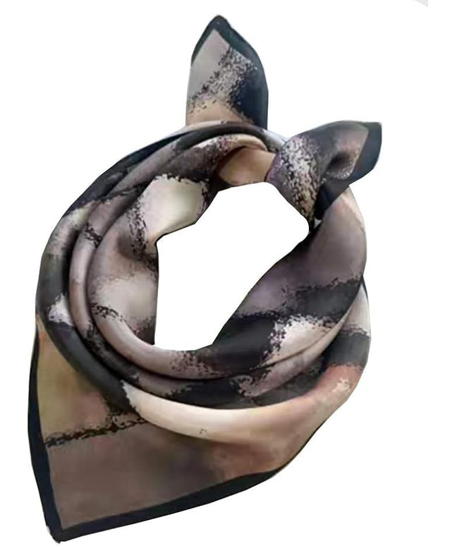 ANDANTINO 100% Real Mulberry Silk Scarf -21'' x 21''- Lightweight Neckerchief –Women Men Small Square Digital Printed Scarves