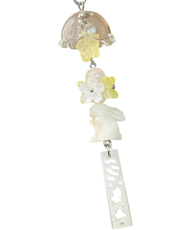 Retro Rabbits Aesthetic Phone Charm With Star And Heart Charm Accessory For Cellphone Keys Camera Decoration