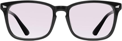 TIJN Blue Light Blocking Glasses for Women Men Clear Frame Square Nerd Eyeglasses Anti Blue Ray Computer Screen Glasses