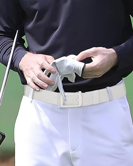 DOOPAI Stretch Canvas Belt for Men, Adjustable Elastic Holeless Web Belt for Casual, Golf, and Work, with Bottle Opener