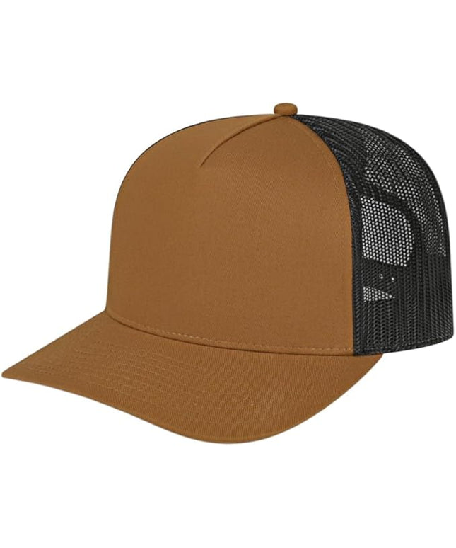 Cap America i3039 Classic 5 Panel Mid Profile Structured Trucker Mesh Back Cap w/ & Adjustable Snapback