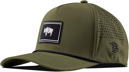 Branded Bills Wyoming Vintage PVC Curved 5 Panel Rope, Snapback Closure, Lightweight, Comfortable Baseball Cap