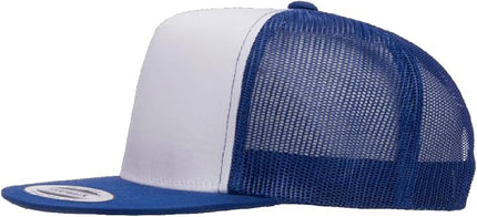 Yupoong 5-Panel YP Classic Trucker Cap | High Profile Flat Visor Snapback | OSFM | Bulk Packs Available