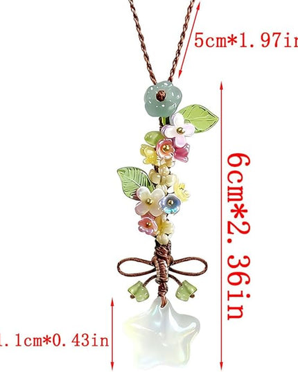 Ice-transparent Star Phone Charm Cute Bow Leaf Flower Phone Charms Strap Aesthetic Cellphone Keychain Camera Charm Strap Bag Hanging Pendant Decorations Handbag Charms Accessories Womens Keychain