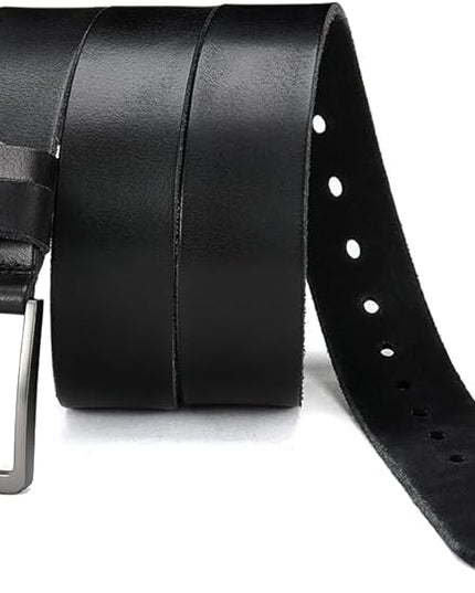 DOOPAI Men's Genuine Leather Casual Belt -Full Grain Leather Belt for Men- 1.5" Handmade Jeans Belt with Gift Box