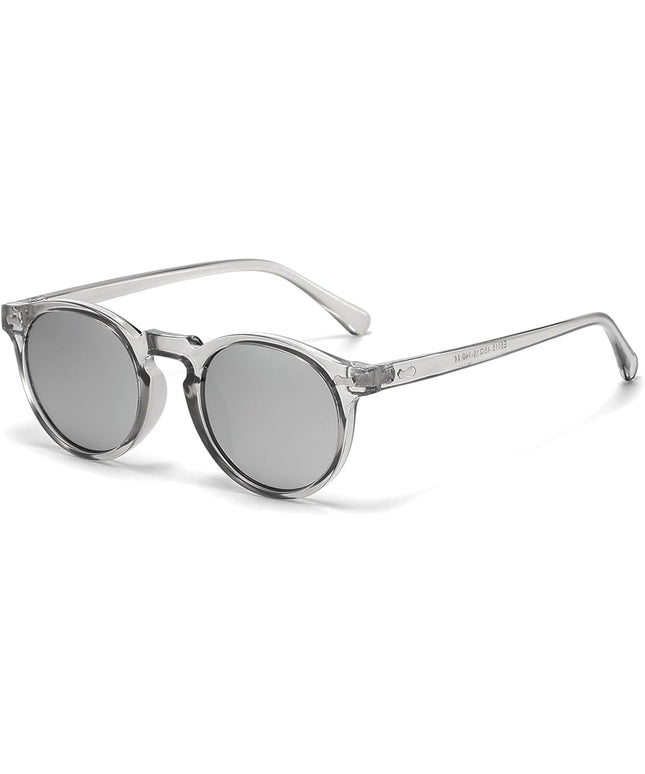 Gleyemor Vintage Polarized Sunglasses for Men Round Sunglasses UV400 Protection Retro Hand-crafted Acetate Frame
