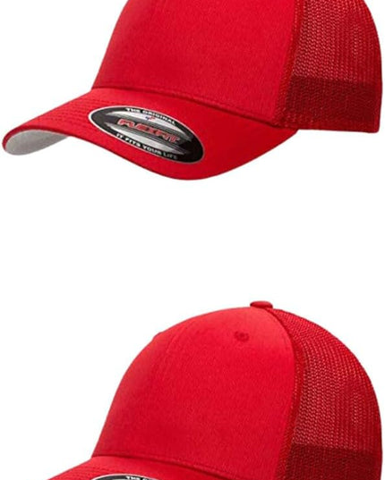 Flexfit 6511 Fitted Mid-Profile Stretchable Mesh Panels Trucker Cap | Bulk Pack Available