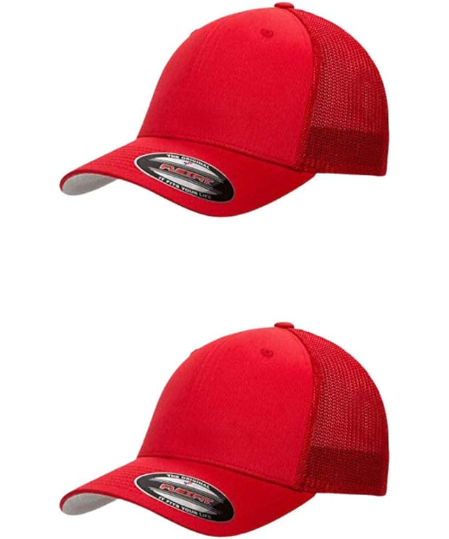 Flexfit 6511 Fitted Mid-Profile Stretchable Mesh Panels Trucker Cap | Bulk Pack Available