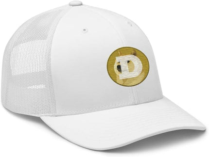 Dogecoin Crypto Embroidered Logo Trucker Cap